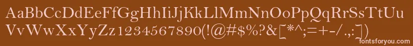 BellmtstdRegular Font – Pink Fonts on Brown Background