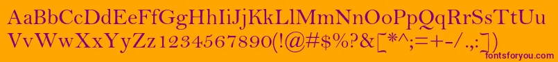 BellmtstdRegular Font – Purple Fonts on Orange Background
