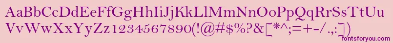 BellmtstdRegular Font – Purple Fonts on Pink Background