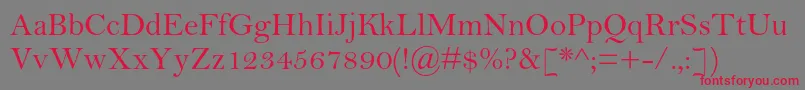 BellmtstdRegular Font – Red Fonts on Gray Background