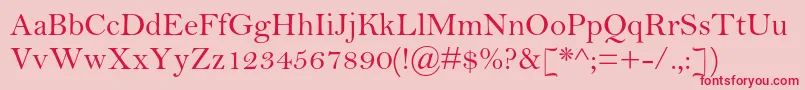 BellmtstdRegular-Schriftart – Rote Schriften auf rosa Hintergrund