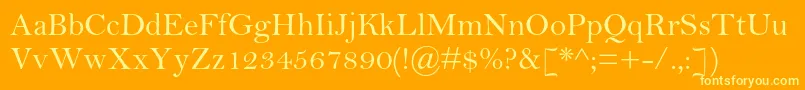 BellmtstdRegular Font – Yellow Fonts on Orange Background