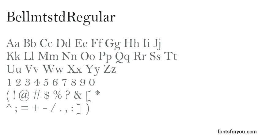 characters of bellmtstdregular font, letter of bellmtstdregular font, alphabet of  bellmtstdregular font