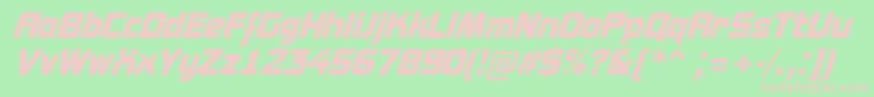 AConceptonrBolditalic Font – Pink Fonts on Green Background