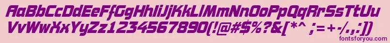 AConceptonrBolditalic Font – Purple Fonts on Pink Background