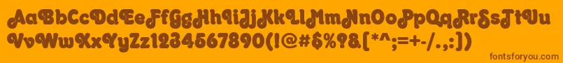 OrkneyPosterRegular Font – Brown Fonts on Orange Background