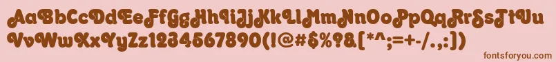 OrkneyPosterRegular Font – Brown Fonts on Pink Background