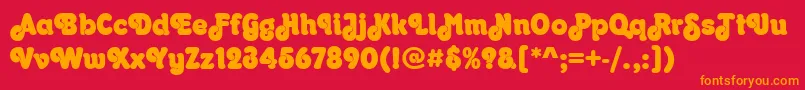 OrkneyPosterRegular Font – Orange Fonts on Red Background