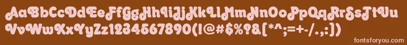 OrkneyPosterRegular Font – Pink Fonts on Brown Background