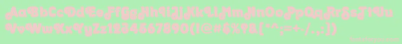 OrkneyPosterRegular Font – Pink Fonts on Green Background