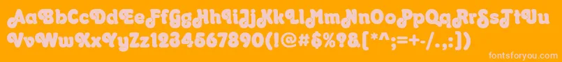 OrkneyPosterRegular Font – Pink Fonts on Orange Background