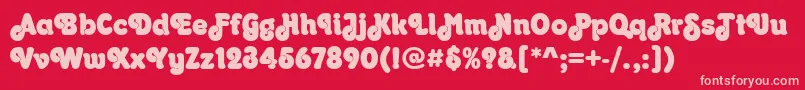 Шрифт OrkneyPosterRegular – розовые шрифты на красном фоне