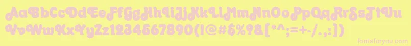 OrkneyPosterRegular Font – Pink Fonts on Yellow Background