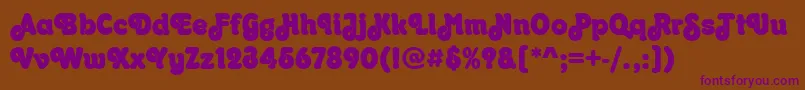 OrkneyPosterRegular Font – Purple Fonts on Brown Background