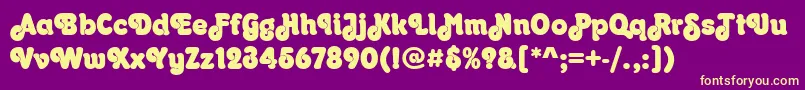 OrkneyPosterRegular Font – Yellow Fonts on Purple Background