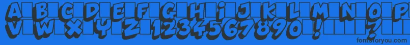 Dynamix Font – Black Fonts on Blue Background