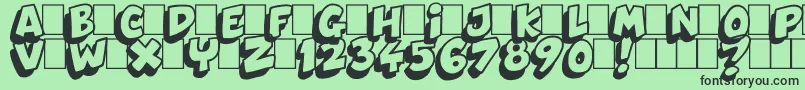 Dynamix-fontti – mustat fontit vihreällä taustalla