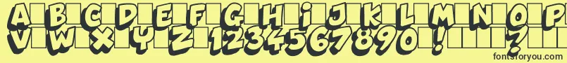 Czcionka Dynamix – czarne czcionki na żółtym tle