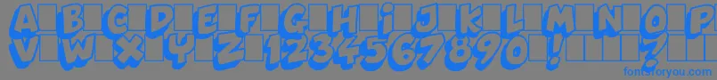 Czcionka Dynamix – niebieskie czcionki na szarym tle