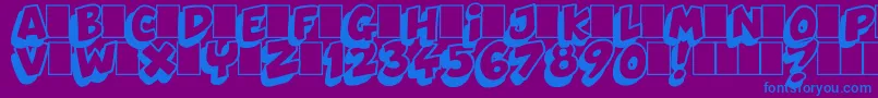 Шрифт Dynamix – синие шрифты на фиолетовом фоне