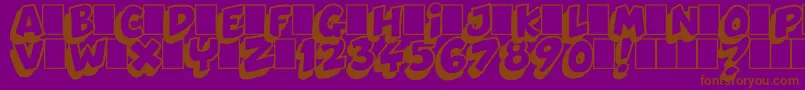 Dynamix-fontti – ruskeat fontit violetilla taustalla