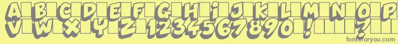 Dynamix Font – Gray Fonts on Yellow Background