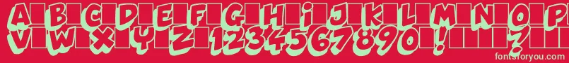 Dynamix Font – Green Fonts on Red Background