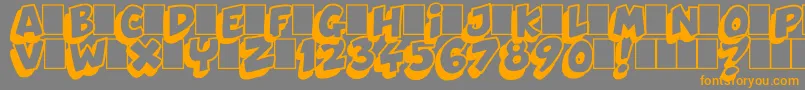 Dynamix Font – Orange Fonts on Gray Background