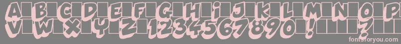 Dynamix-fontti – vaaleanpunaiset fontit harmaalla taustalla