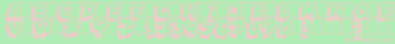 Dynamix Font – Pink Fonts on Green Background