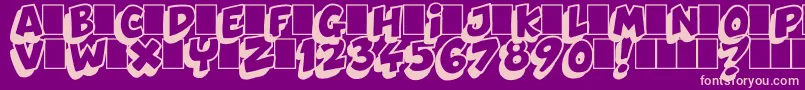 フォントDynamix – 紫の背景にピンクのフォント