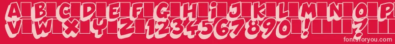 Dynamix-fontti – vaaleanpunaiset fontit punaisella taustalla