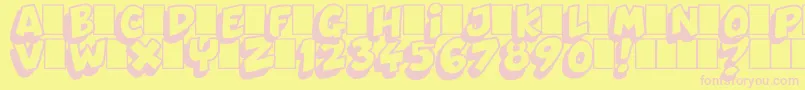 Dynamix Font – Pink Fonts on Yellow Background
