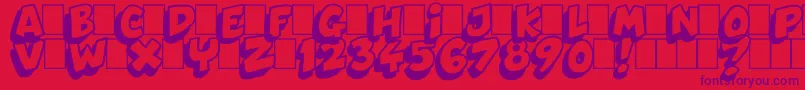 Dynamix Font – Purple Fonts on Red Background