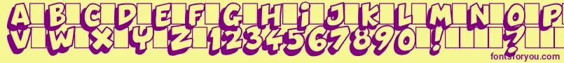 Dynamix Font – Purple Fonts on Yellow Background