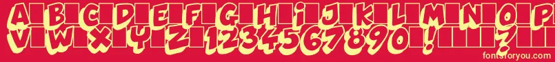 Dynamix Font – Yellow Fonts on Red Background
