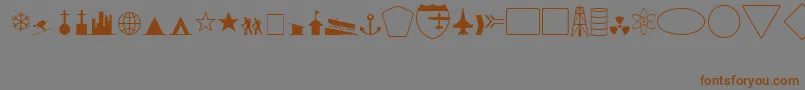 Geograph Font – Brown Fonts on Gray Background