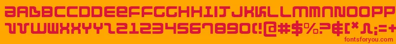 Шрифт Direktorlight – красные шрифты на оранжевом фоне