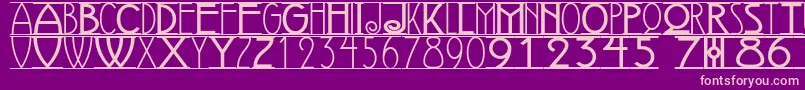 AvignonNf Font – Pink Fonts on Purple Background