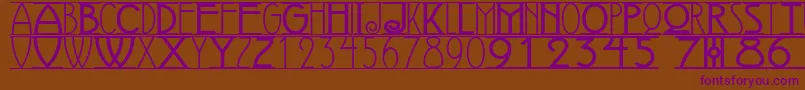 AvignonNf Font – Purple Fonts on Brown Background