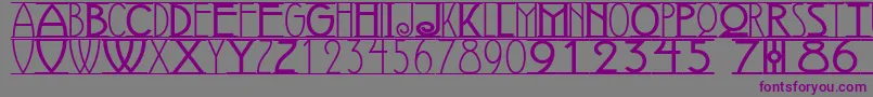 AvignonNf Font – Purple Fonts on Gray Background