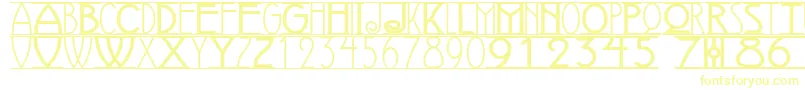 AvignonNf Font – Yellow Fonts on White Background