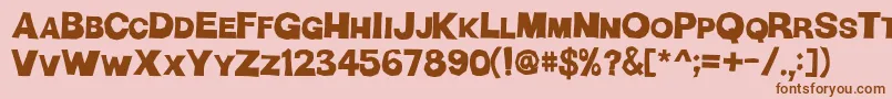 HManPart2 Font – Brown Fonts on Pink Background