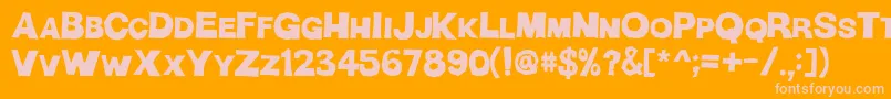 HManPart2 Font – Pink Fonts on Orange Background