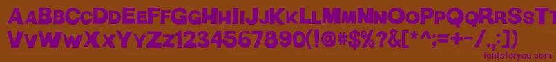 HManPart2 Font – Purple Fonts on Brown Background