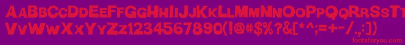 HManPart2 Font – Red Fonts on Purple Background