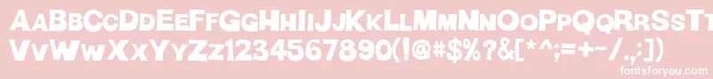 HManPart2 Font – White Fonts on Pink Background