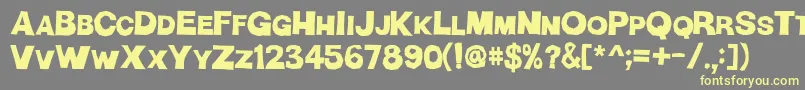 HManPart2 Font – Yellow Fonts on Gray Background