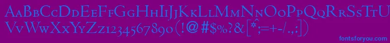CenturcapsdbNormal Font – Blue Fonts on Purple Background