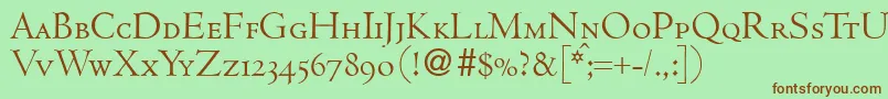 CenturcapsdbNormal Font – Brown Fonts on Green Background